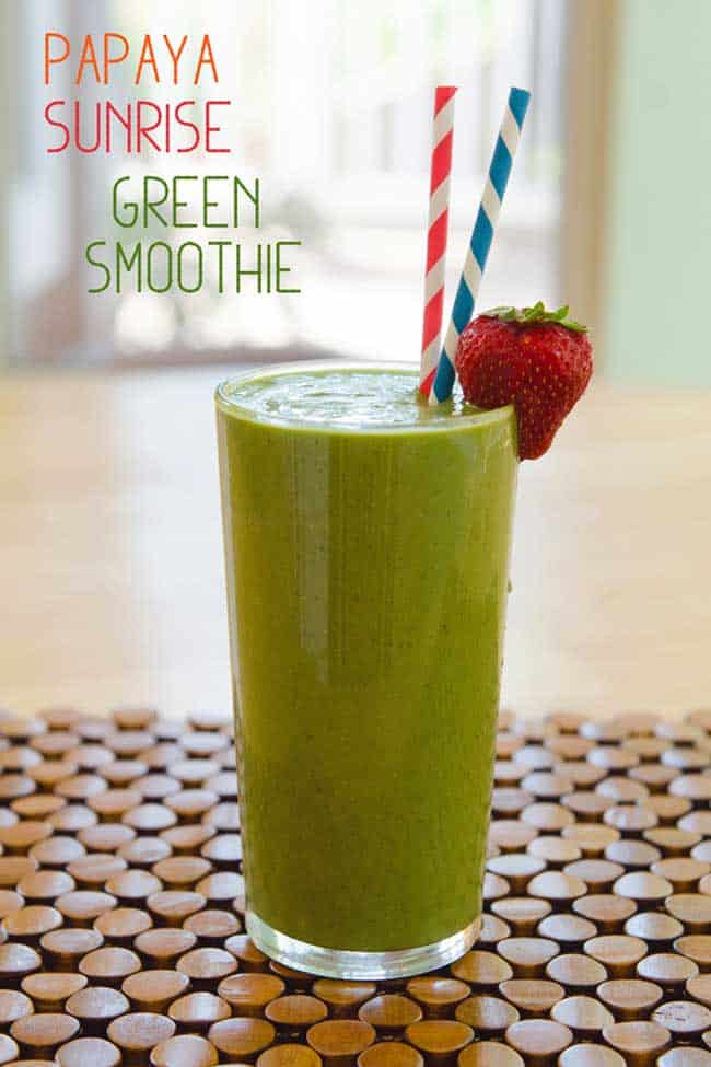 Papaya Sunrise Green Smoothie