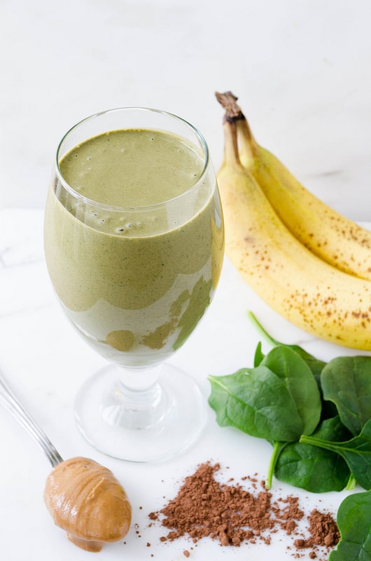 Chocolate Peanut Butter Green Smoothie