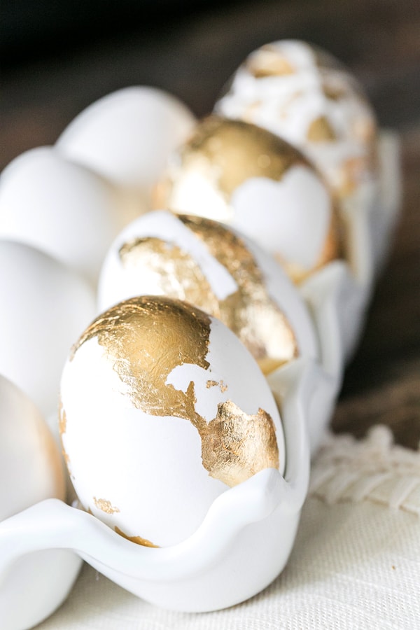 Gold leaf eggs