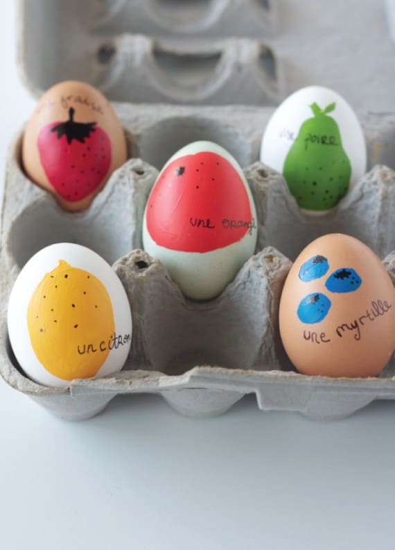 Farm fresh fruit eggs