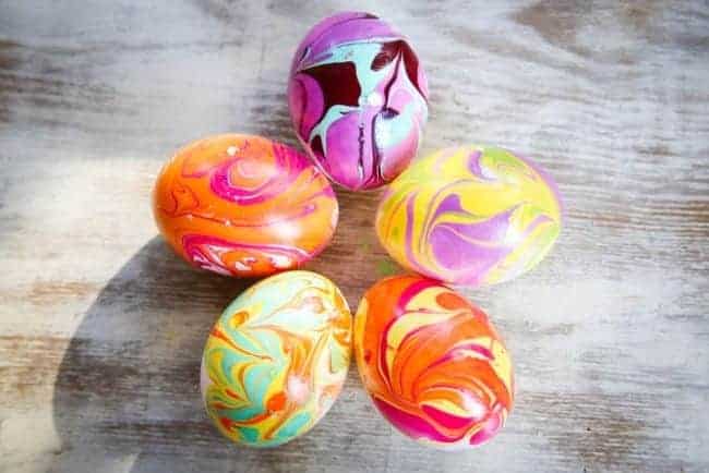 Nail Polish Marbled eggs
