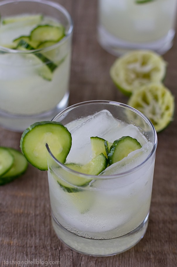 Sparkling cucumber limeade