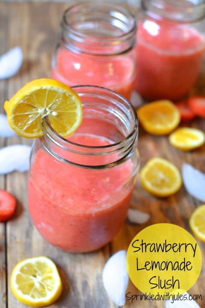 Strawberry lemonade slush