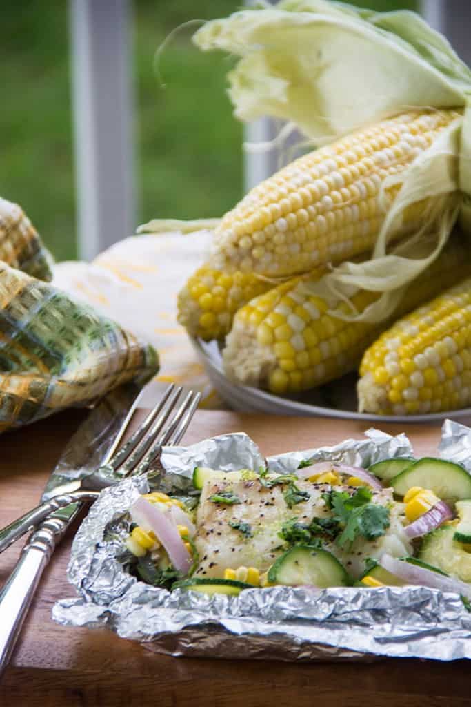 Coconut lime white fish packets