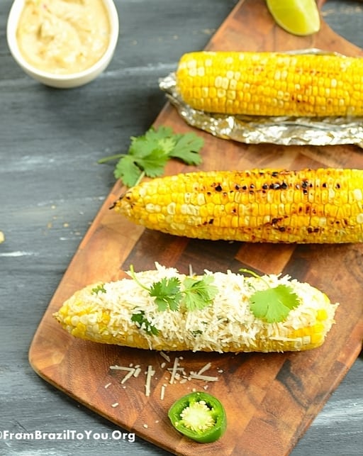 Jalapeno-Lime Aioli and Parmesan Cheese Corn