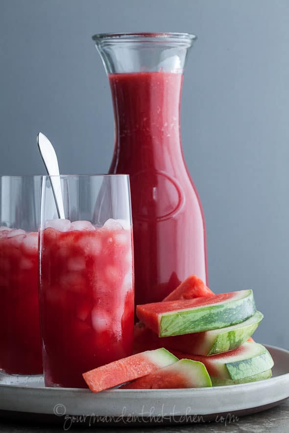 Watermelon raspberry lemonade
