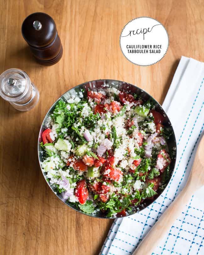 Cauliflower Rice Tabbouleh Salad
