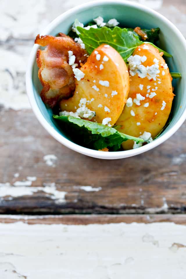 Fuji Apple and Baby Kale Kimchi Salad