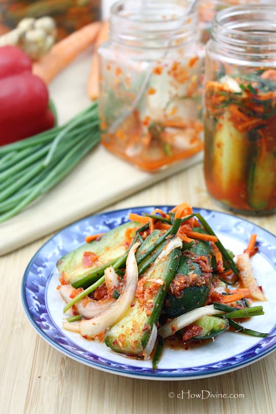 Quick and Easy Cucumber Kimchi