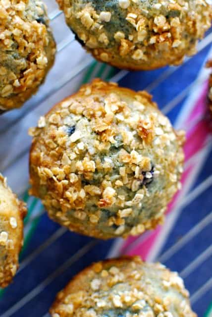 Blueberry muffins with kefir