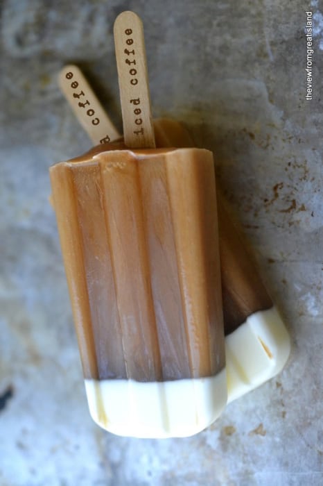 Iced coffee popsicles