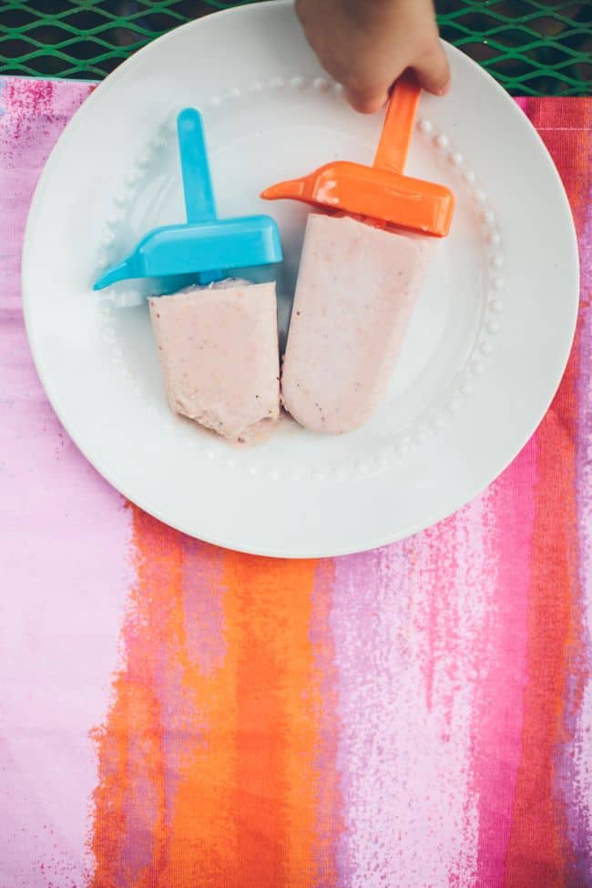 Coconut milk smoothie popsicles
