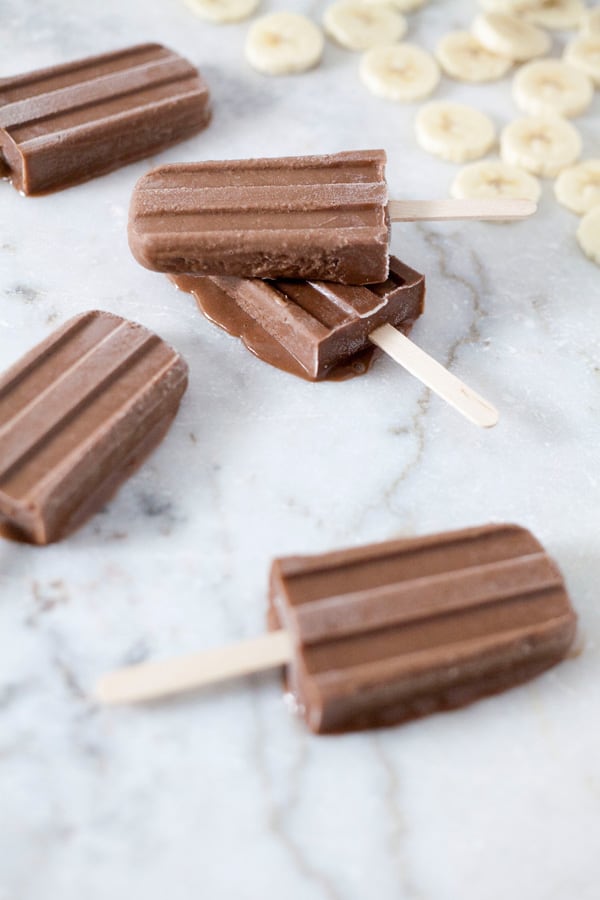 Banana Nutella Fudge Pops