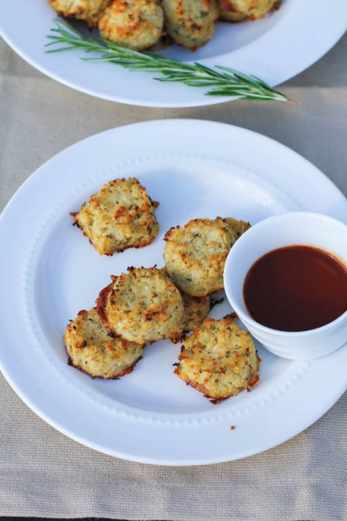 Parmesan Rosemarry Cauliflower Tots