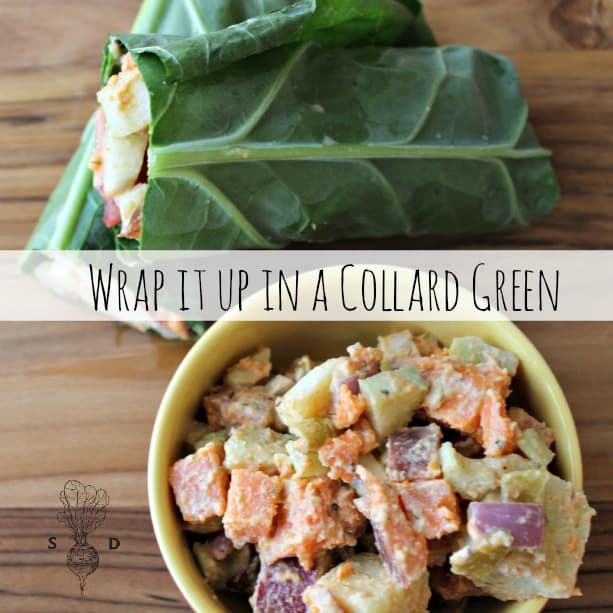Sweet Potato Salad Collard Wrap