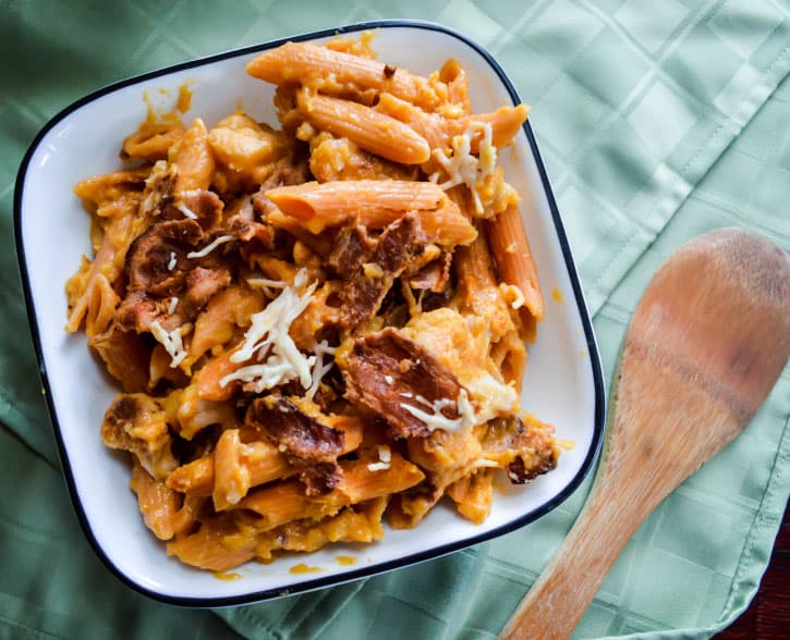 Cheesy Acorn Squash Pasta