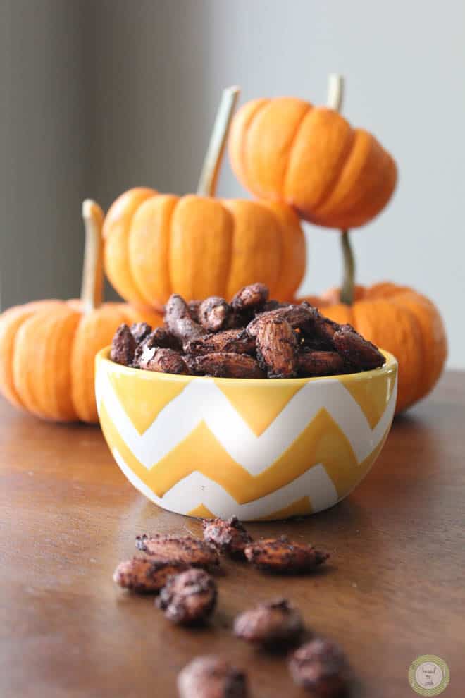 Sweet and Spicy Pumpkin Pie Roasted Almonds