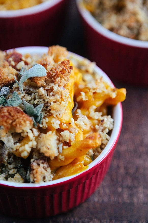 Baked Pumpkin Kale Mac & Cheese