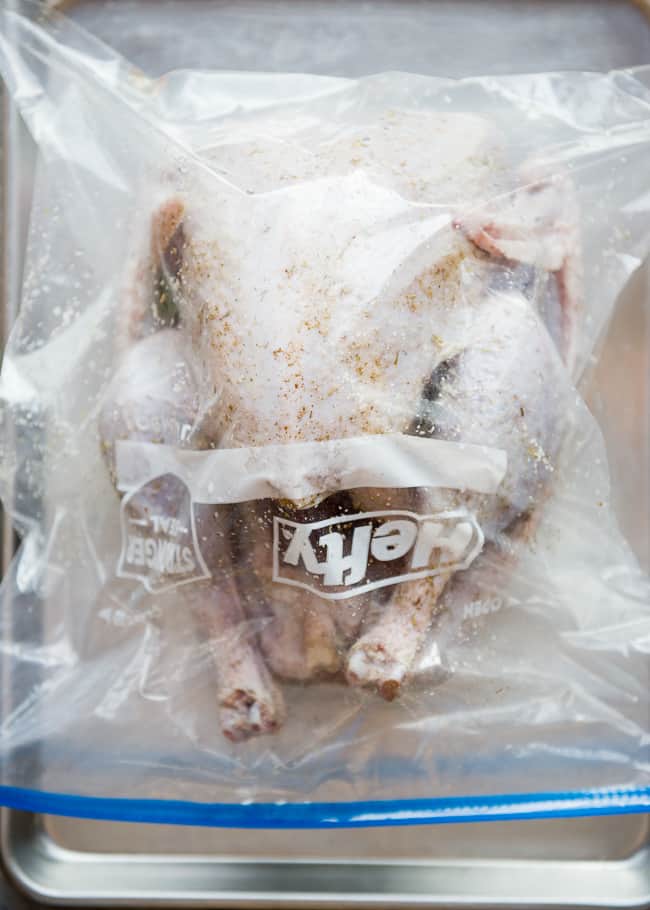 How To Brine A Turkey Dry Brine Herbed Salt Recipe Hello Glow