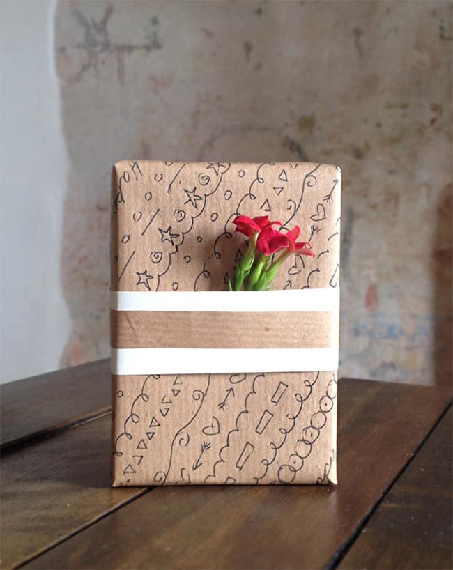 Recycled gift wrap