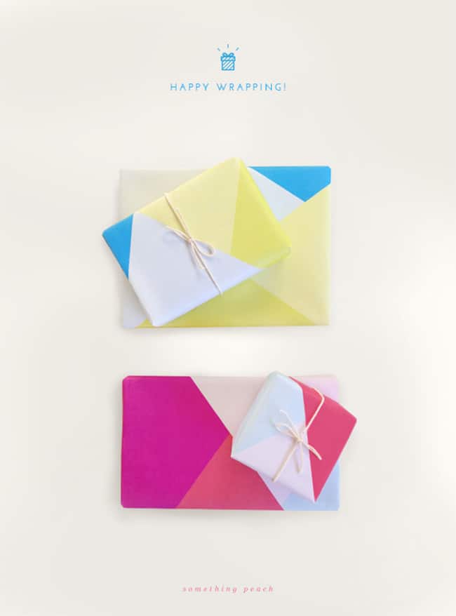 Geometric gift wrap
