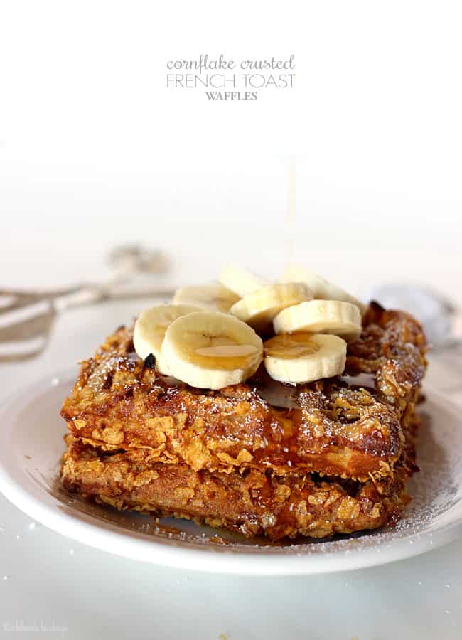 Cornflake Crusted French Toast Waffles