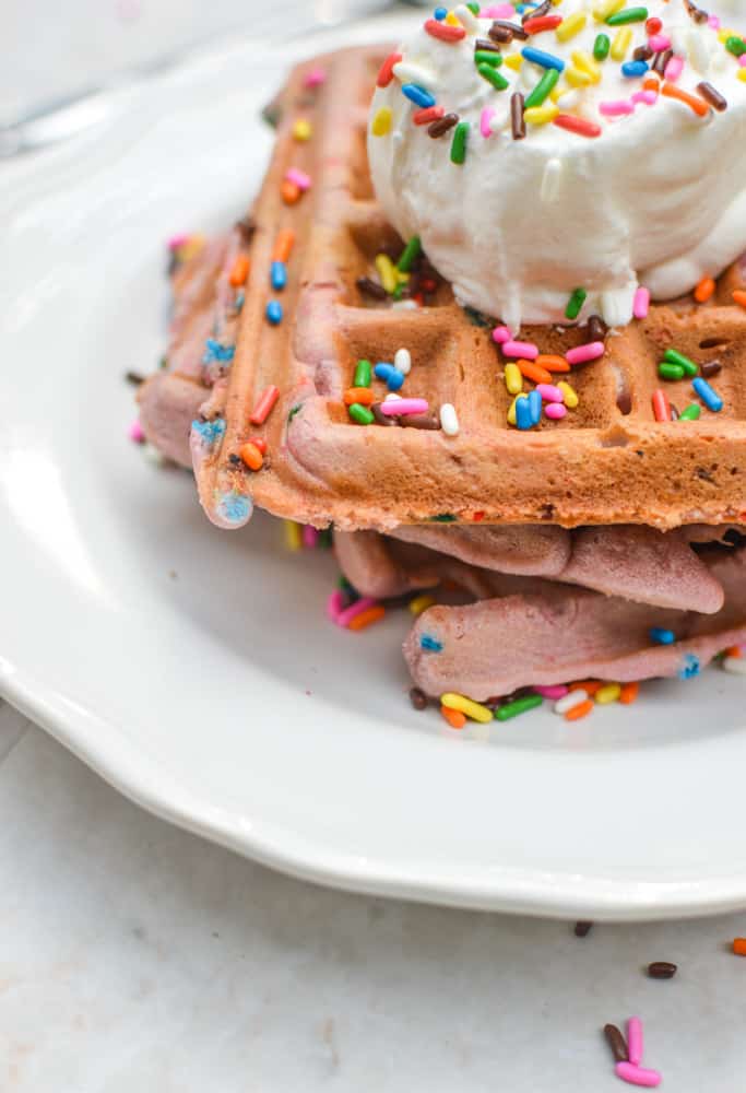 Homemade Funfetti Waffles