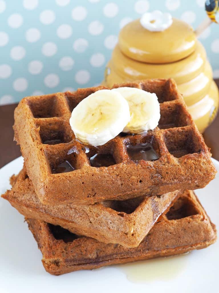 Gluten-Free Honey Oatmeal Waffles