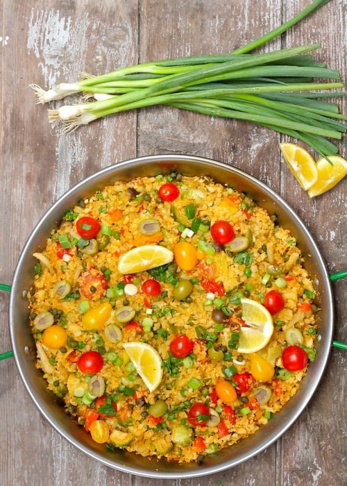 Cauliflower Rice Vegetable Paella