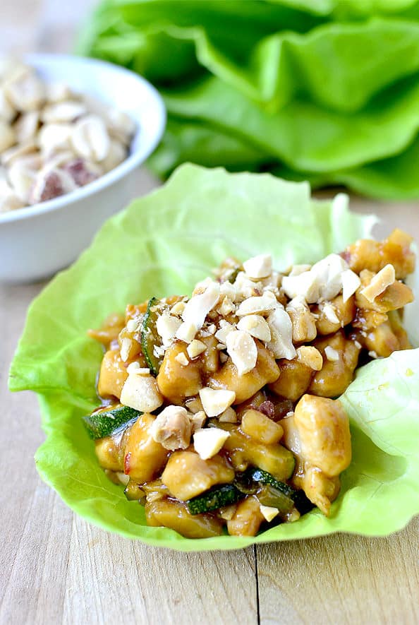 Kung Pao Chicken Lettuce Wraps