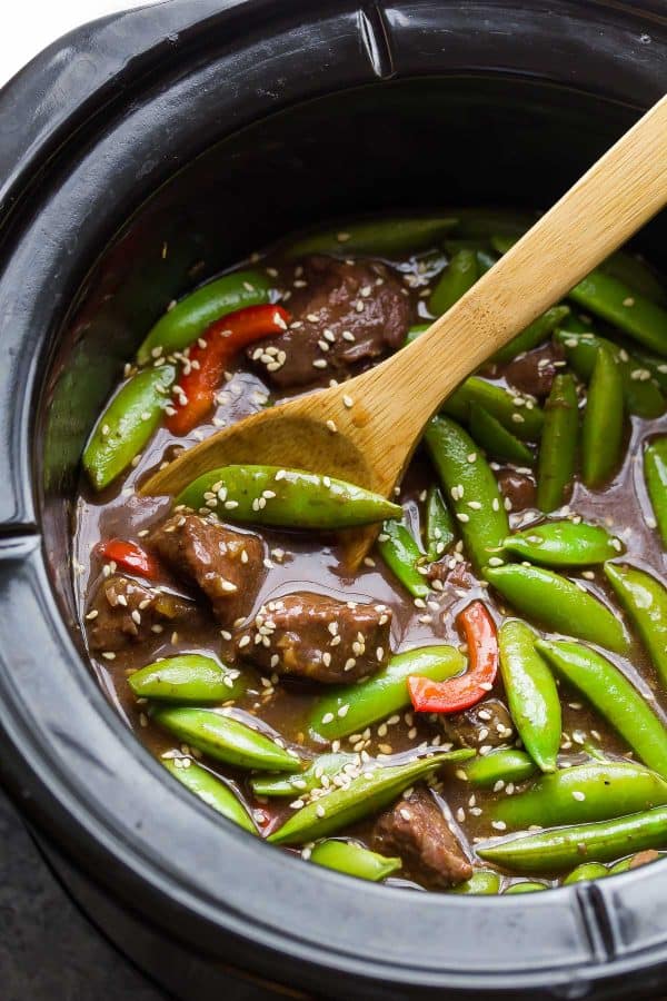 Sesame Ginger Beef with Snap Peas