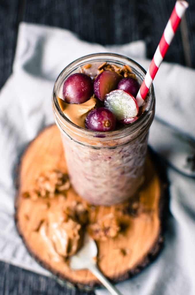 Peanut Butter and Grape Smoothie by Sweet Cayenne