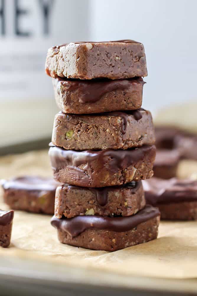 Ginger Chocolate Protein Bars by Fit Mitten Kitchen