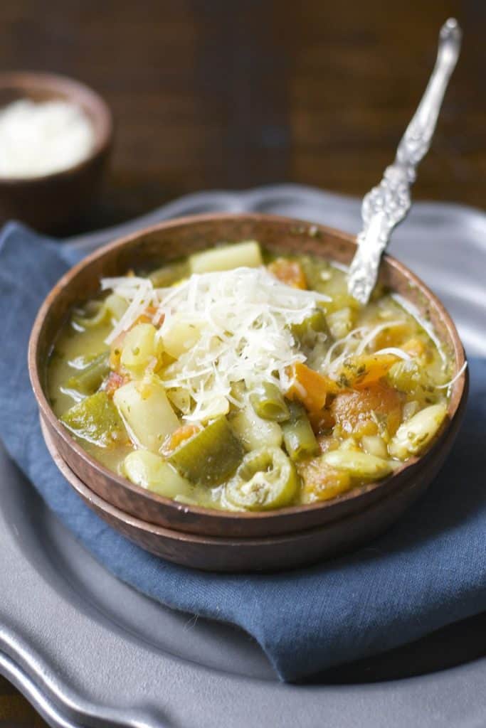 Pesto Veggie Orzo Soup by Maebells