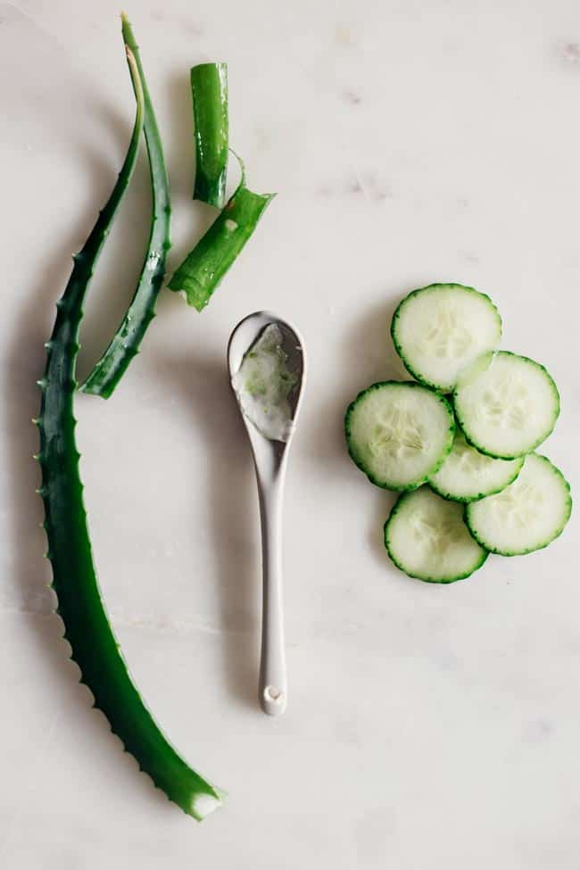 Make your own aloe water to hydrate + heal on the inside