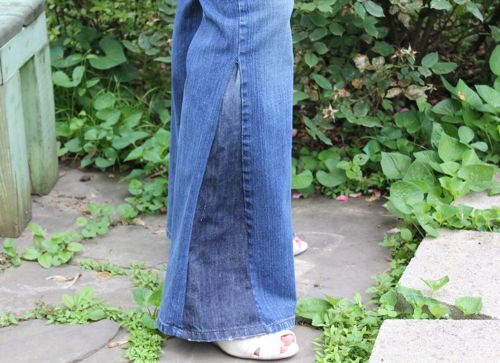 making bell bottoms out of jeans