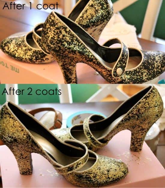 DIY Glitter Shoes | HelloGlow.co