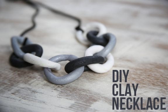 DIY clay chain necklace