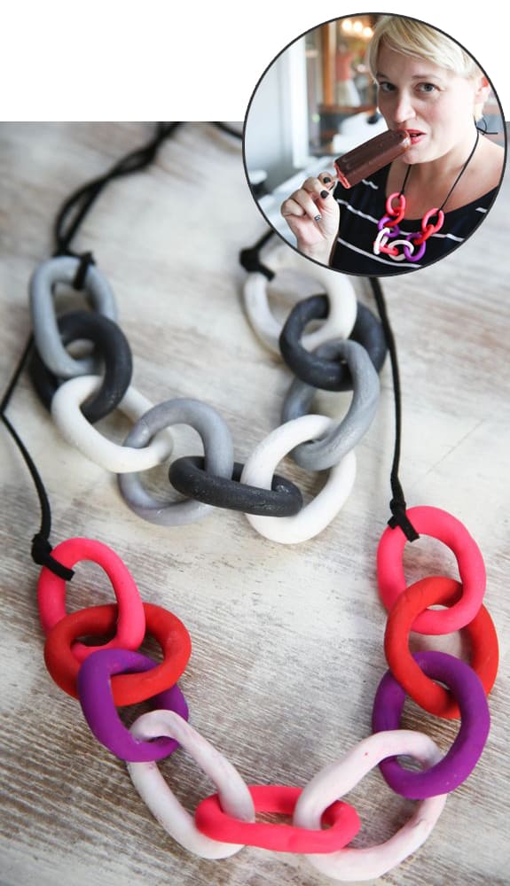 clay chain necklace diy