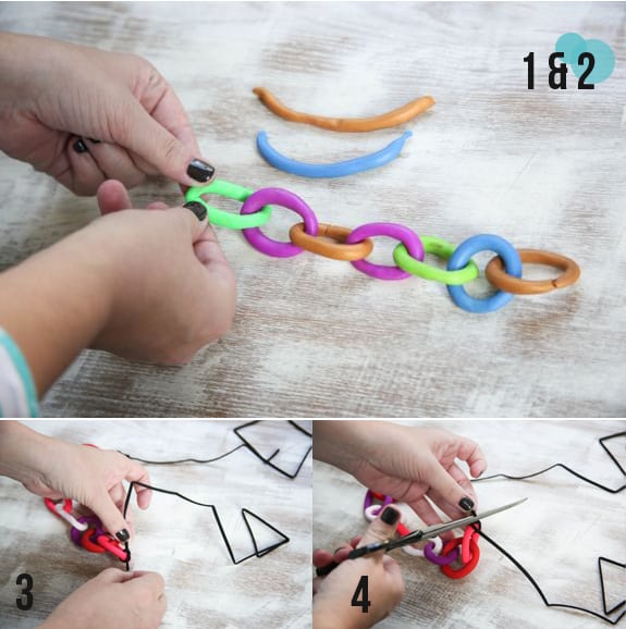 how to make clay chain necklace