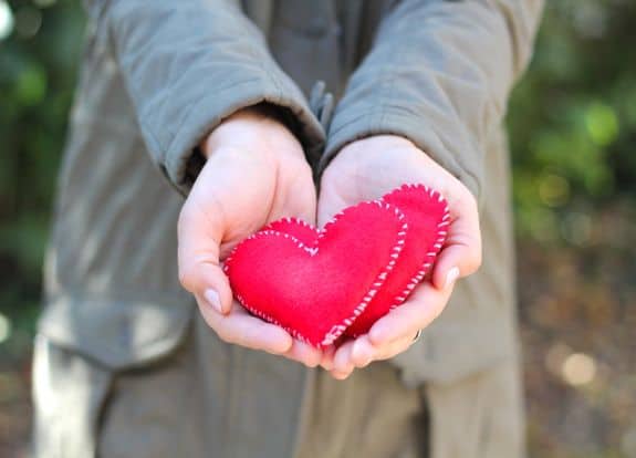 Felt Heart Handwarmers