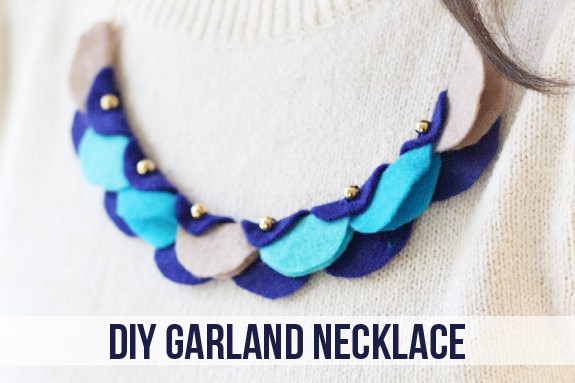 diy felt garland necklace