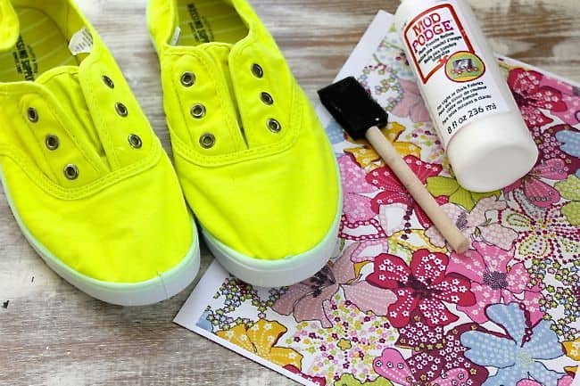 mod podge canvas shoes