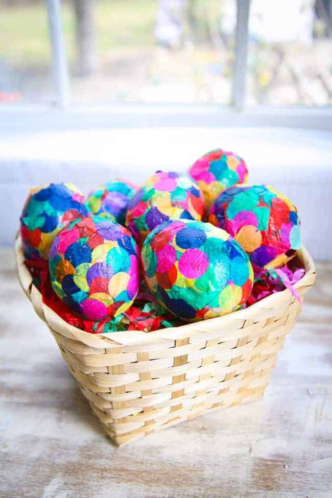 DIY Paper Mache Confetti Eggs