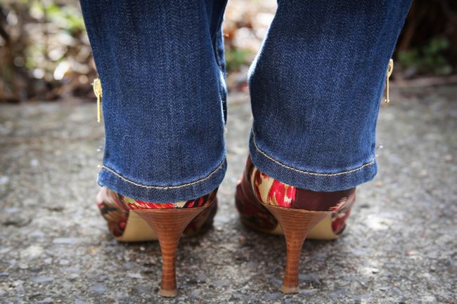 DIY Ankle Zipper Jeans