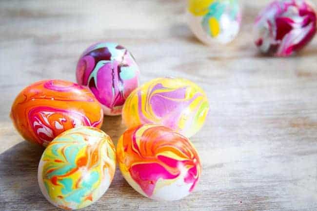 Nail Polish Dipped Easter Eggs