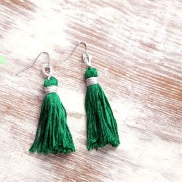 Emerald Tassel Earrings