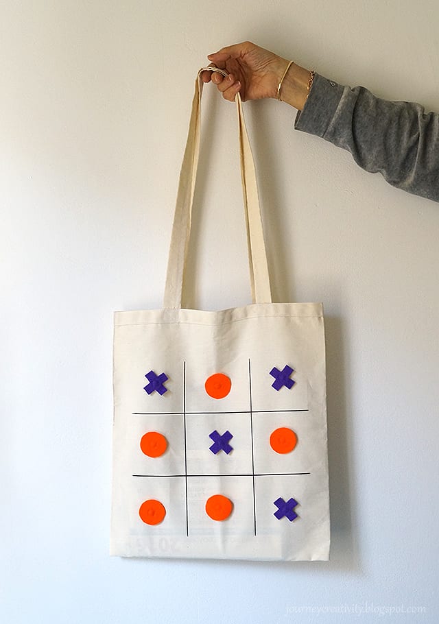 Tic Tac Toe Tote Bag from Journey Into Creativity