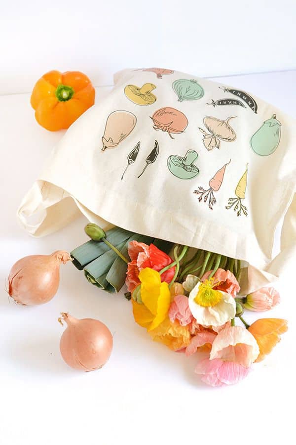 Vegetable Print Tote from Curbly