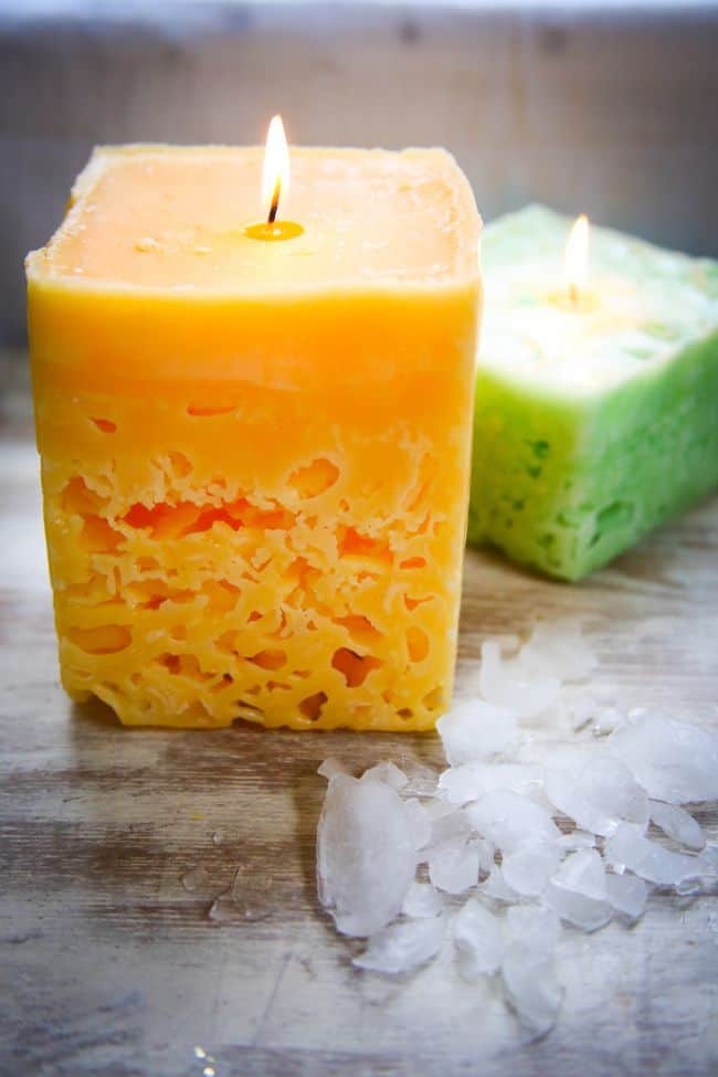 How to Make Ice DIY Candles | HelloGlow.co